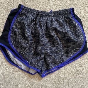Black and blue Nike athletic shorts